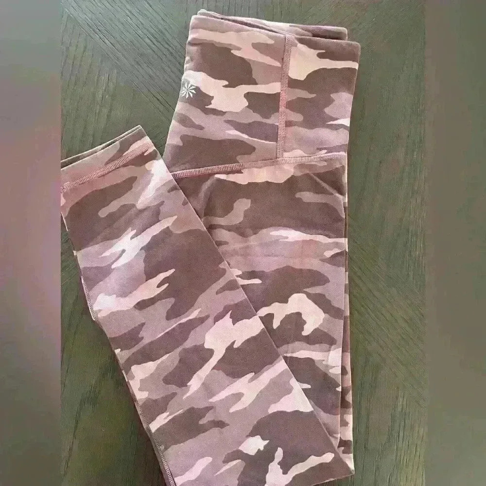 ATHLETA Size Small..7/8 Tight, plum Camo - Picture 1 of 6